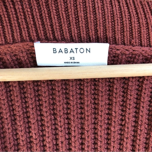 BNWT Aritzia Babaton Rich Cooper Roger Sweater Long V-neck Merino Wool Sweater - Picture 14 of 16